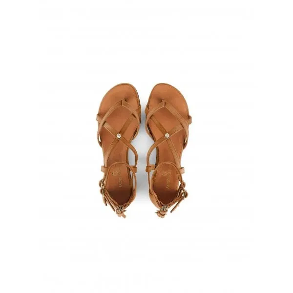 Fairfax & Favor Womens Brancaster Sandals in Tan Suede