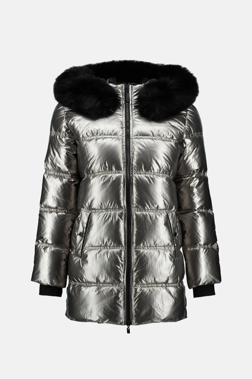 Faux Fur Puffer Coat Style 233923