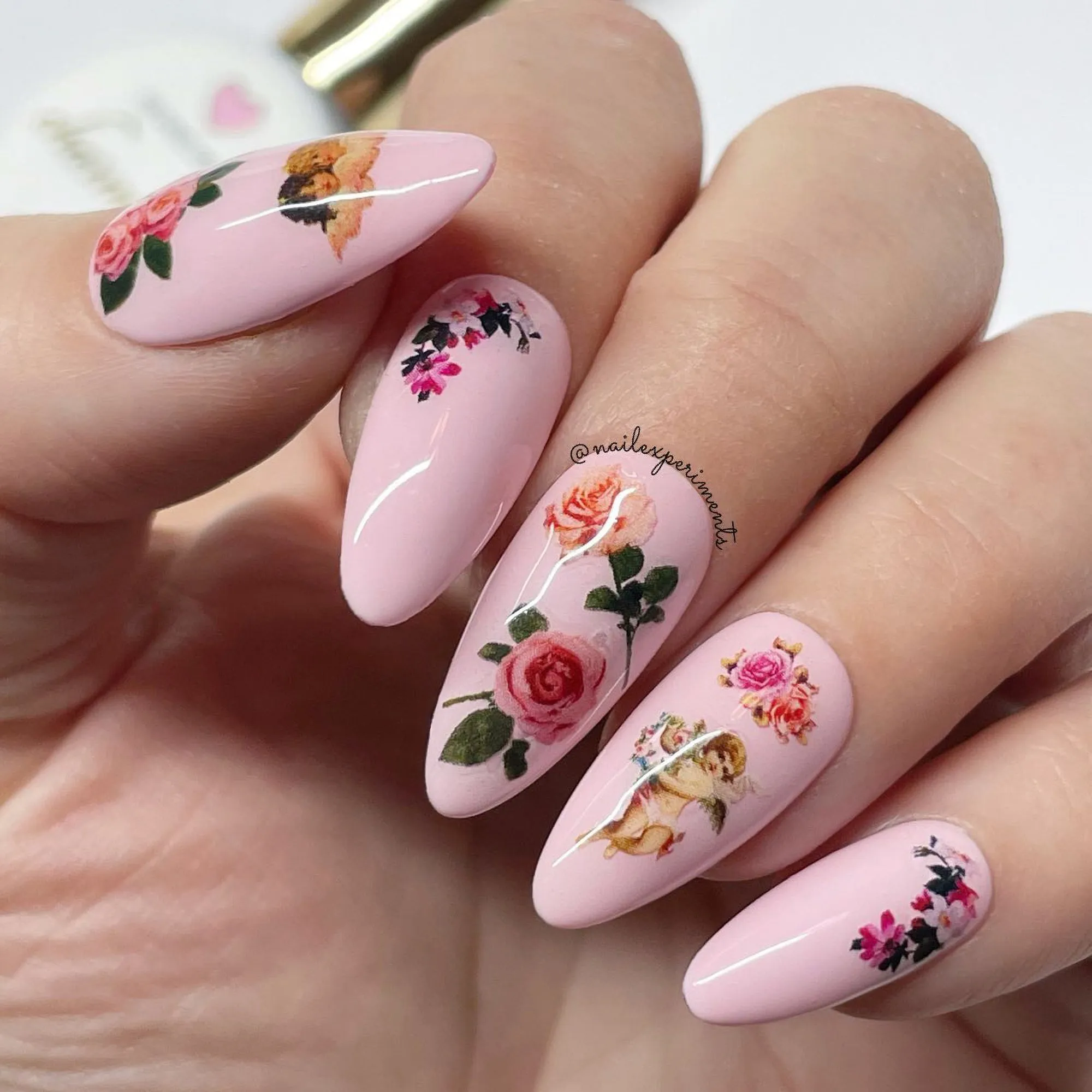 Floral Nail Art Sticker / Antique Roses