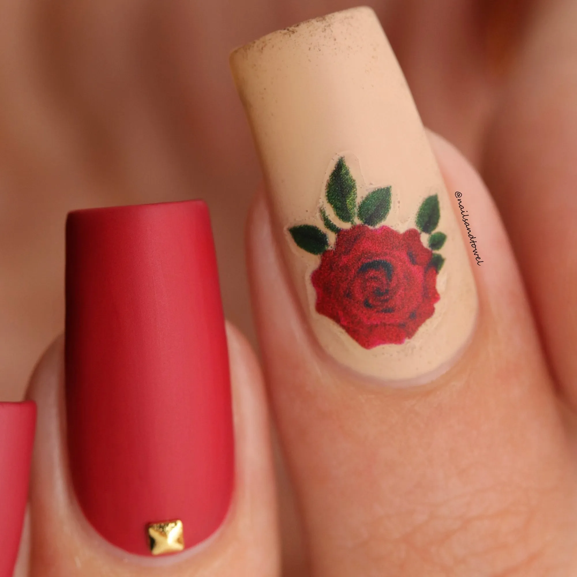 Floral Nail Art Sticker / Antique Roses