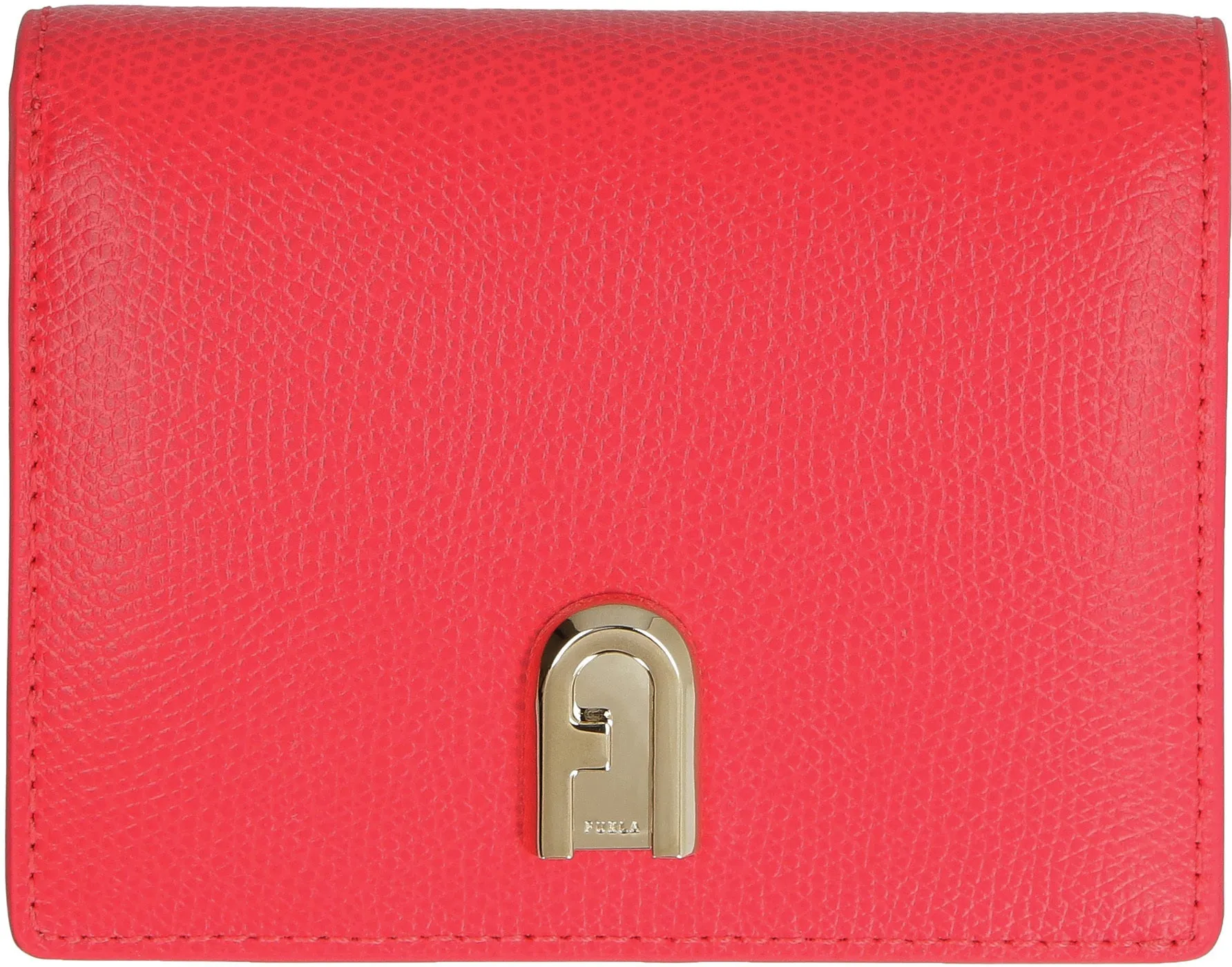 Furla 1927 Logo Plaque Pebbled Wallet