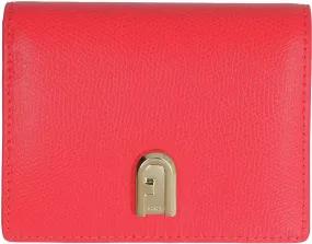 Furla 1927 Logo Plaque Pebbled Wallet