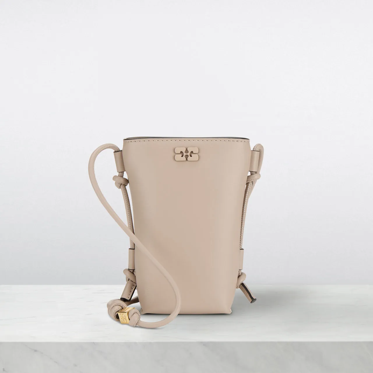 GANNI The Sustainable Edit Bou Pouch Crossbody Bag - Oyster Grey