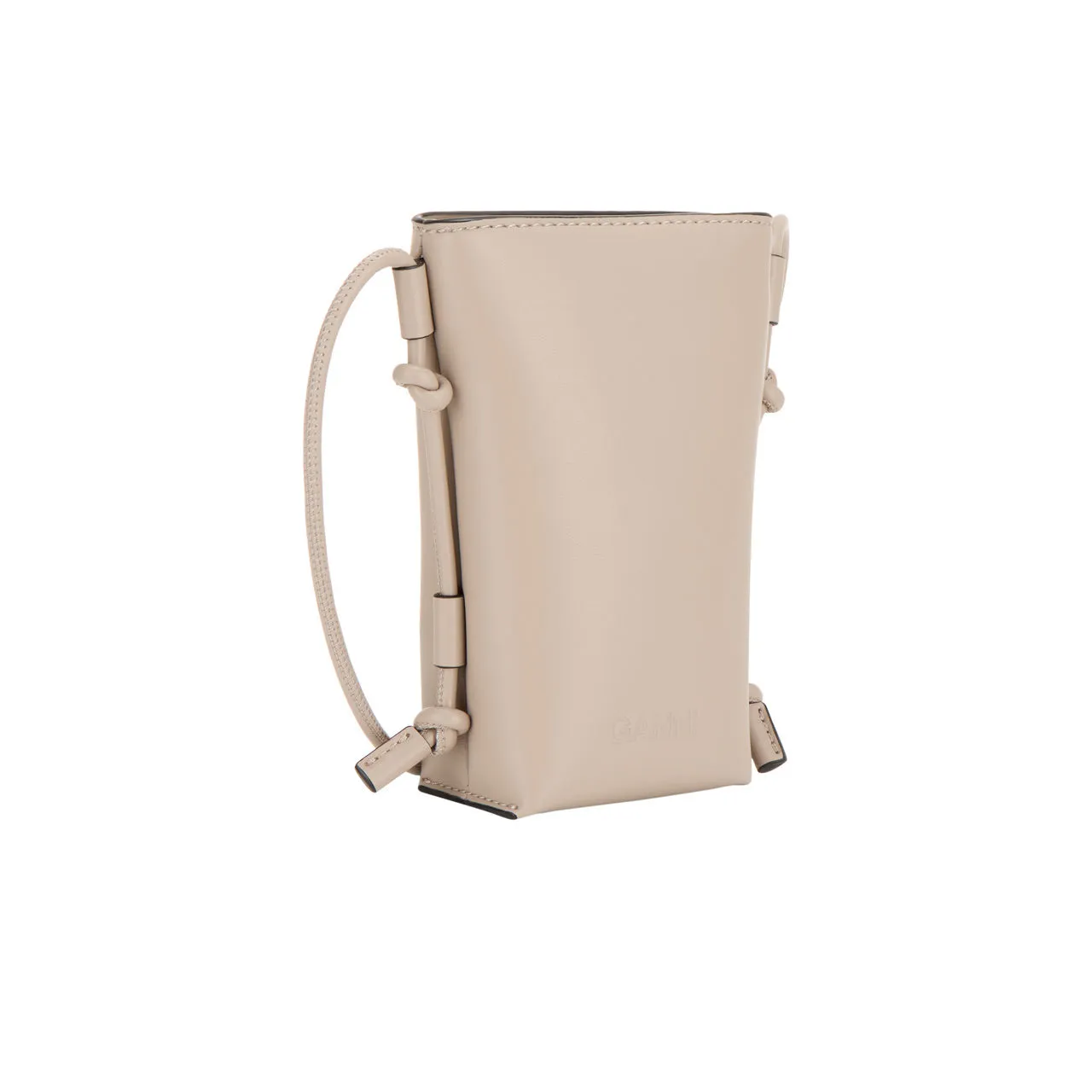 GANNI The Sustainable Edit Bou Pouch Crossbody Bag - Oyster Grey