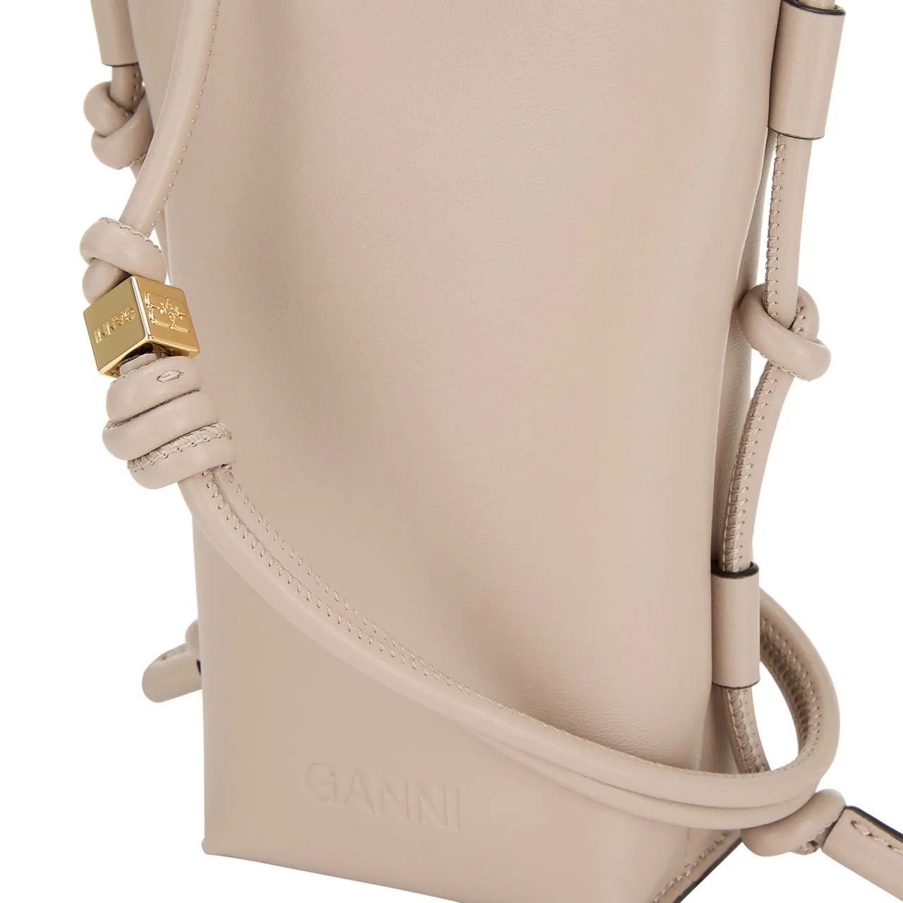 GANNI The Sustainable Edit Bou Pouch Crossbody Bag - Oyster Grey