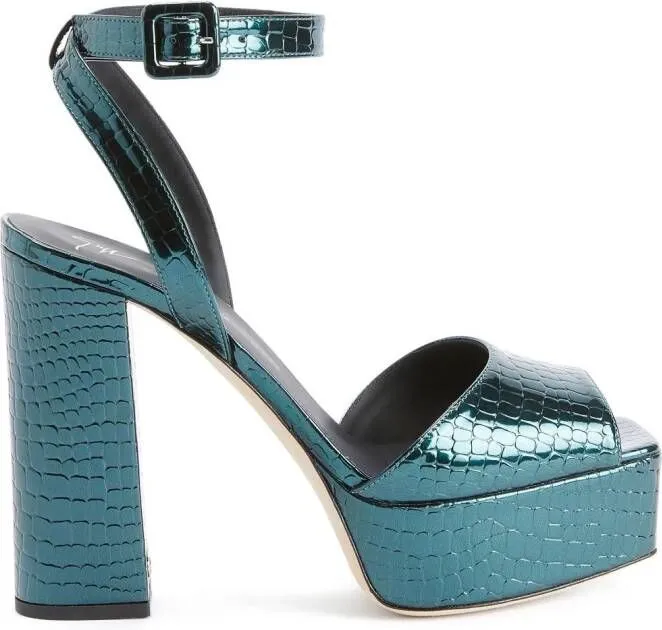 Giuseppe Zanotti New Betty 120mm buckled sandals Green