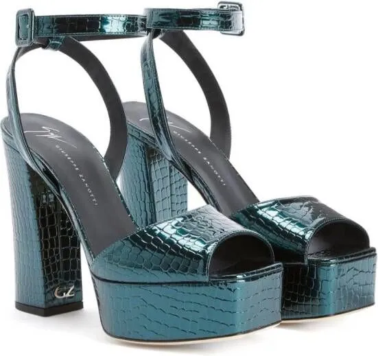 Giuseppe Zanotti New Betty 120mm buckled sandals Green