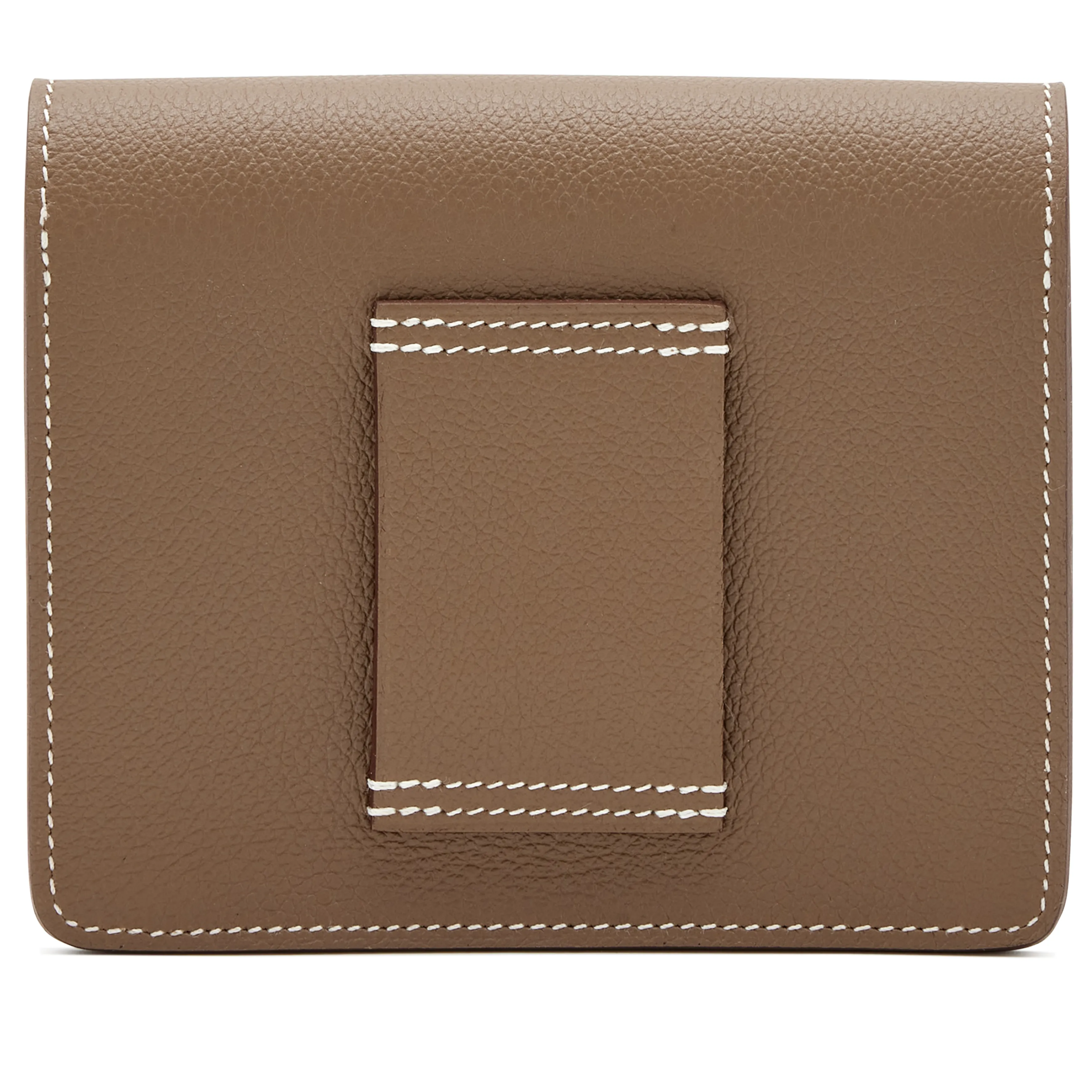 Hermès Etoupe Evercolor Roulis Slim Wallet Gold Hardware, 2023