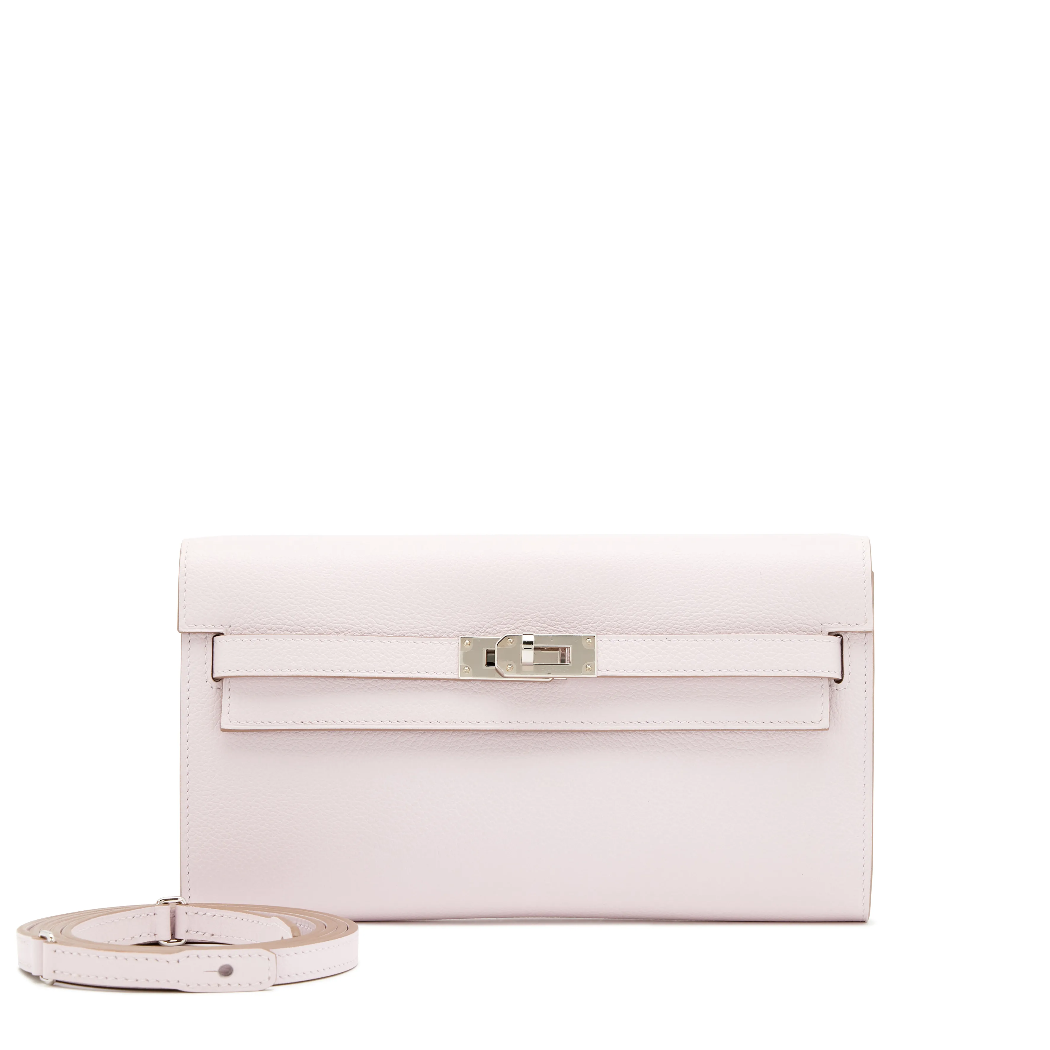 Hermès Mauve Pale Evercolor Kelly To Go Wallet Palladium Hardware, 2023