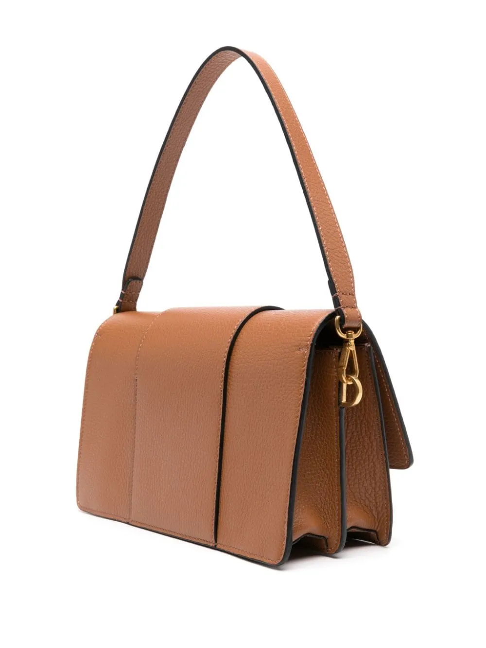 HOGAN Elegant Leather Crossbody Handbag in Camel Brown