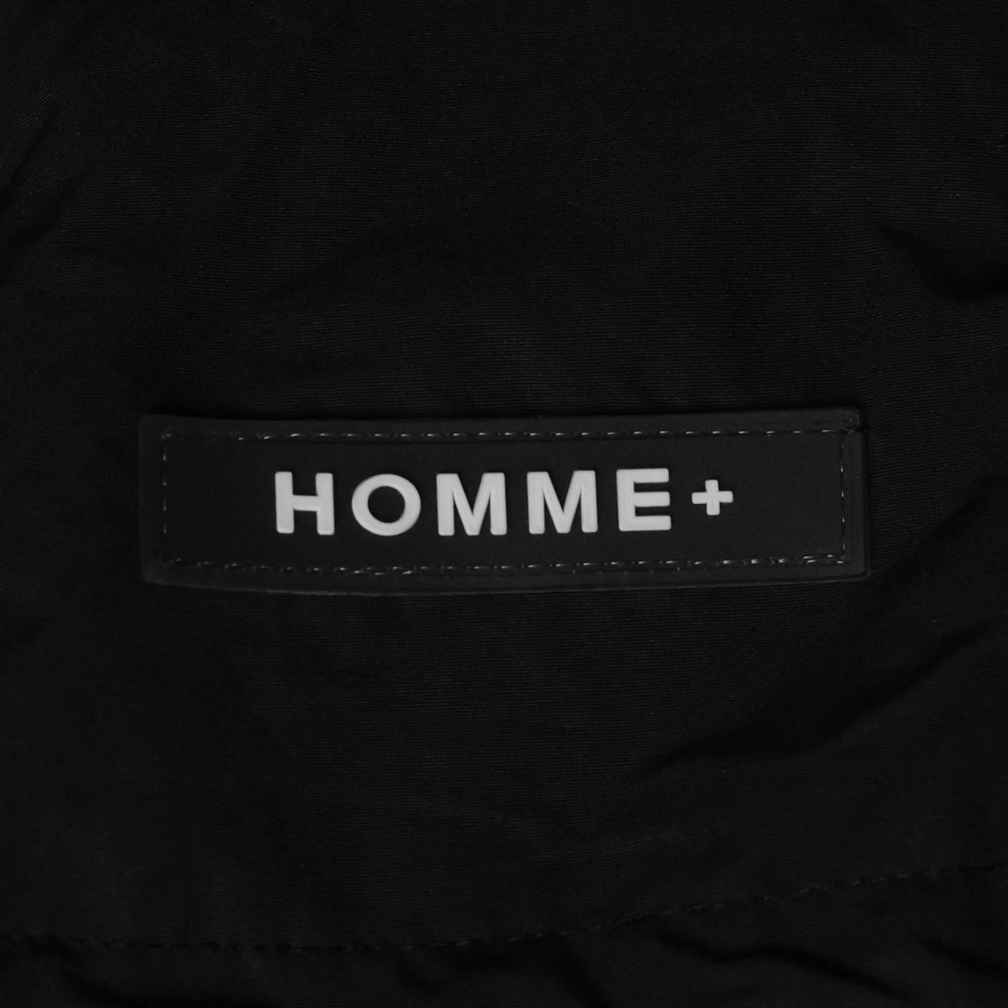 HOMME+ Cargo Pocket Trench Coat Black