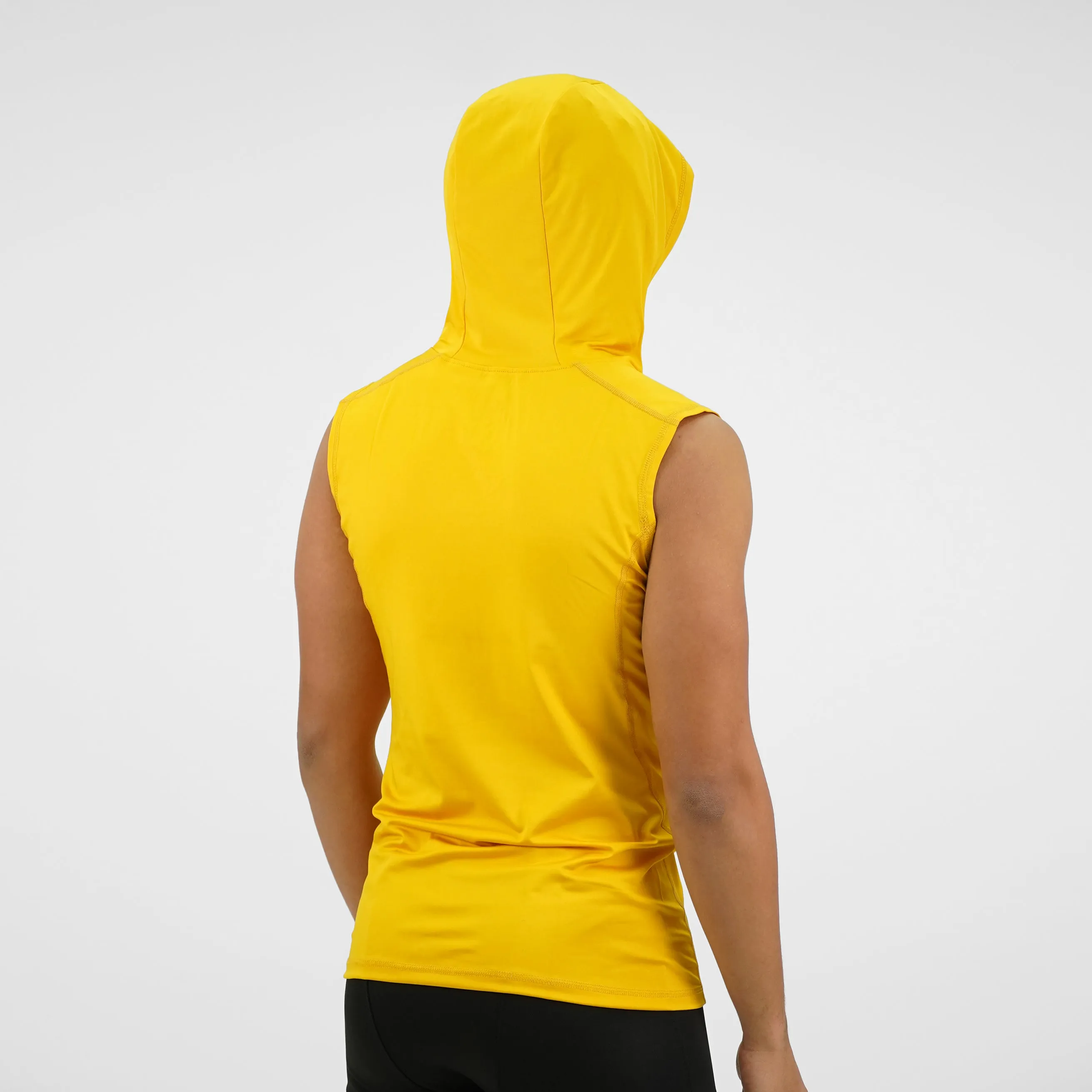 Hue Yellow Gold Sleeveless Compression Hoodie