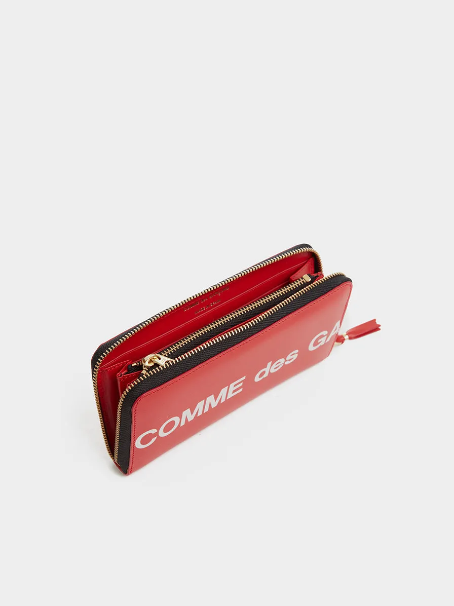 Huge Logo SA0111HL-1 Long Zip Wallet, Red