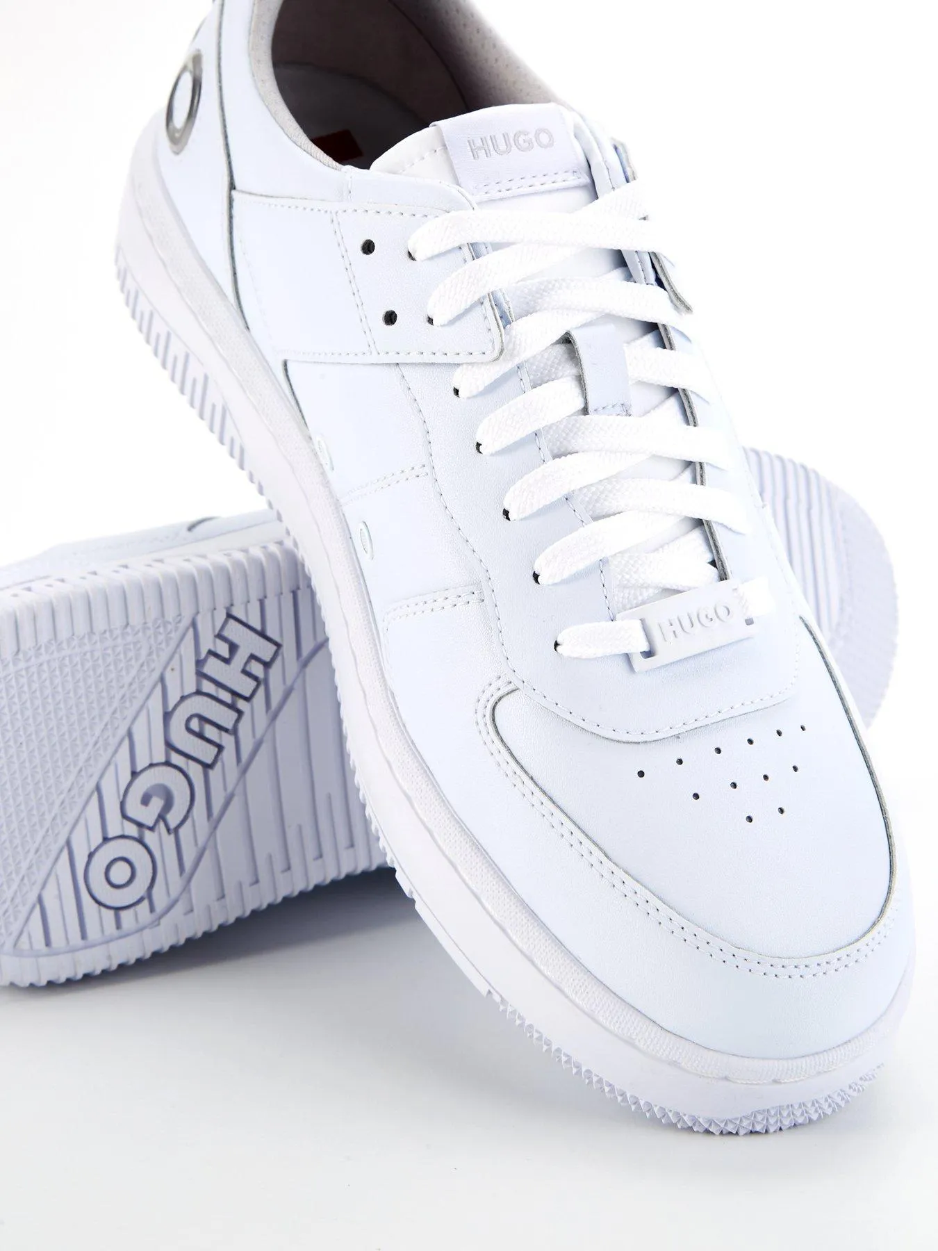 HUGO Kilian Bubble Heel Logo Lace Sneaker - White