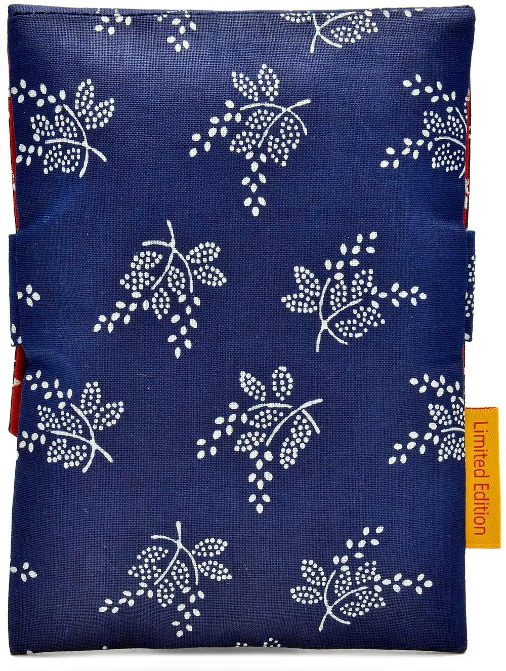 Indigo Folk - version C.  Foldover pouch in Czech indigo cotton.