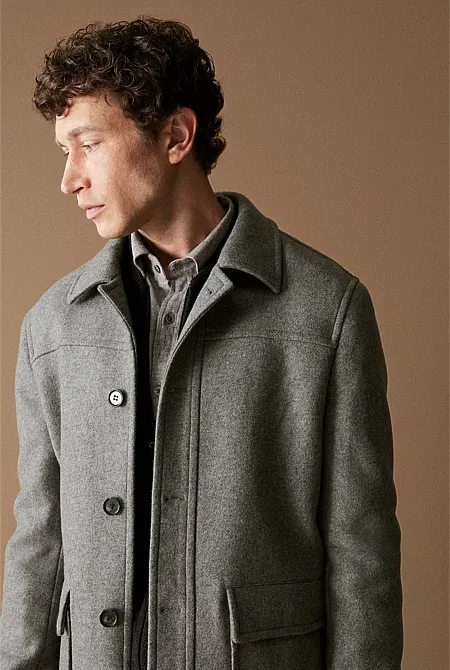 Italian Wool Blend Donkey Jacket