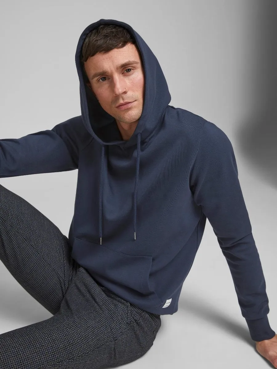 Jack & Jones Basic Plain Hooded Sweatshirts Navy Blazer