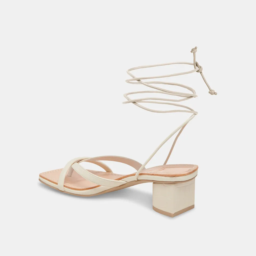 Jaimi Sandals Eggshell Stella | Eggshell Stella Ankle Strap Heels– Dolce Vita 6885995675714