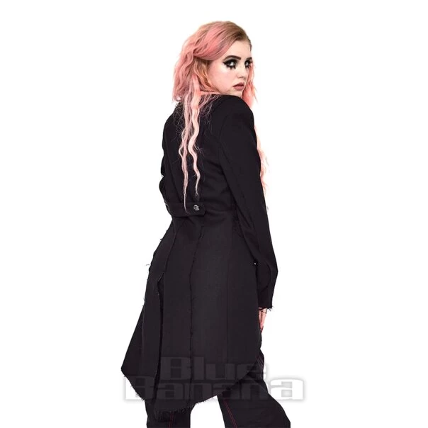 Jawbreaker Raw Edges Blazer Coat (Black)