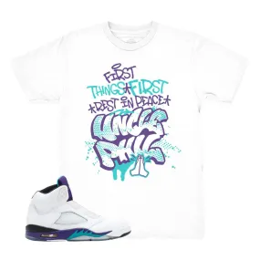 Jordan 5 Grape Fresh Prince Uncle Phil White Shirt