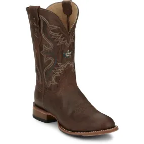 Justin Men's George Strait Rich Mahogany Round Toe Cowboy Boots