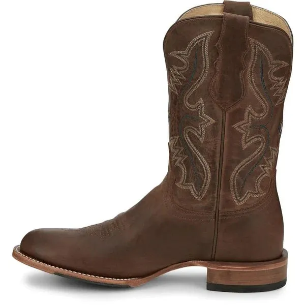 Justin Men's George Strait Rich Mahogany Round Toe Cowboy Boots