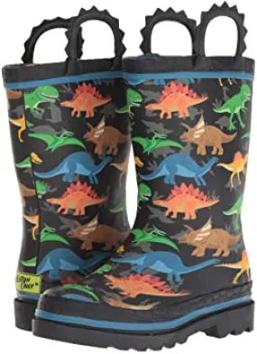 KIDS DINO WORLD RAIN BOOTS - BLACK