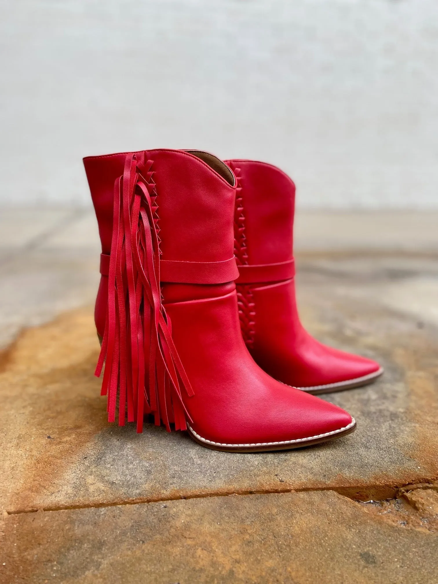 Lady In Red Boots