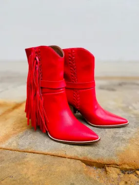 Lady In Red Boots