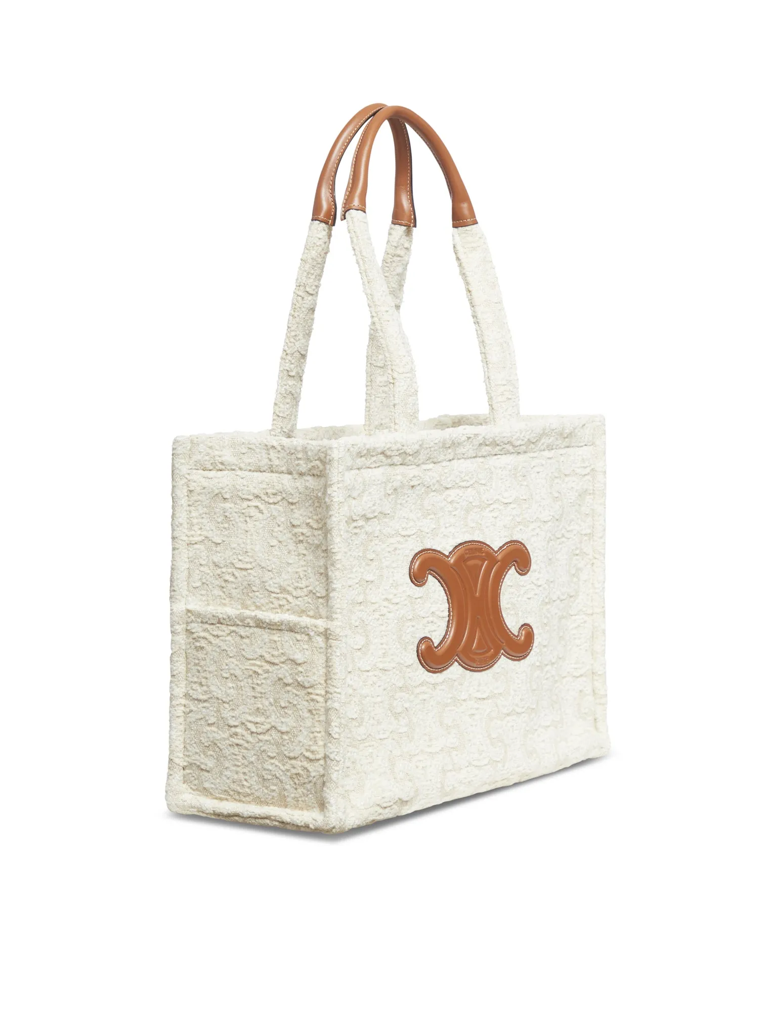 LARGE CABAS THAIS BAG IN CAMEL TRIOMPHE FABRIC