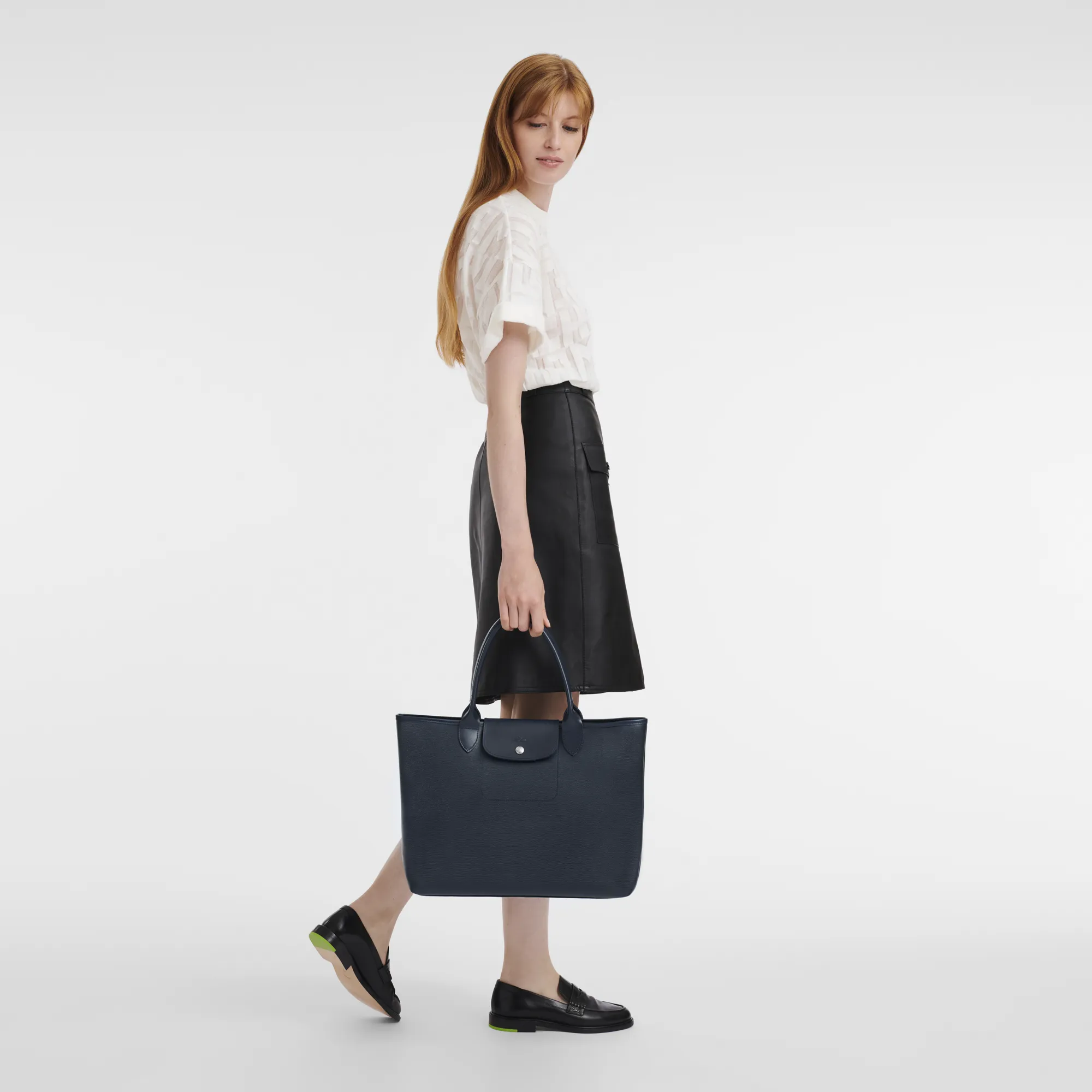 Le Pliage City L Tote bag Navy - Canvas