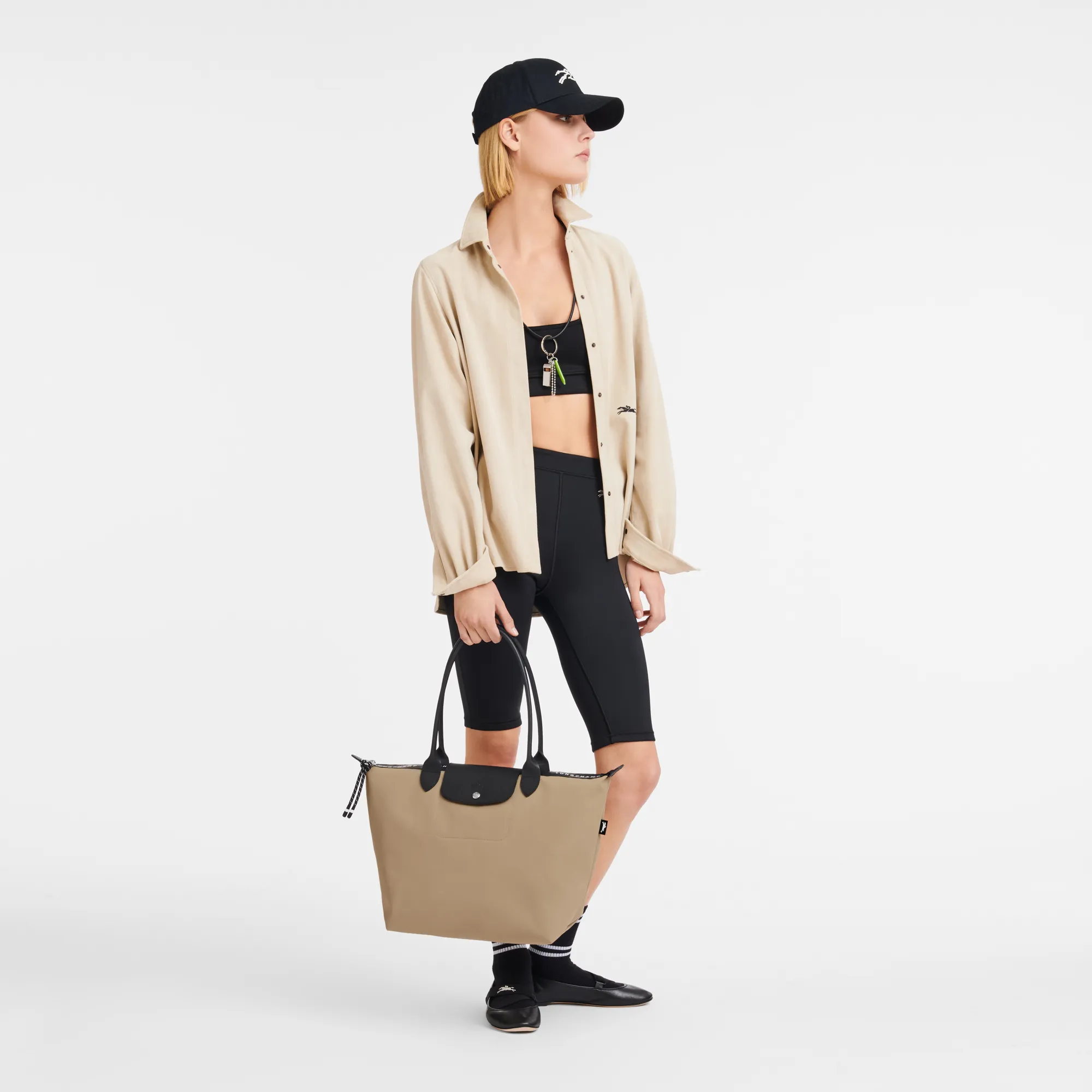 Le Pliage Energy L Tote bag Clay - Recycled canvas