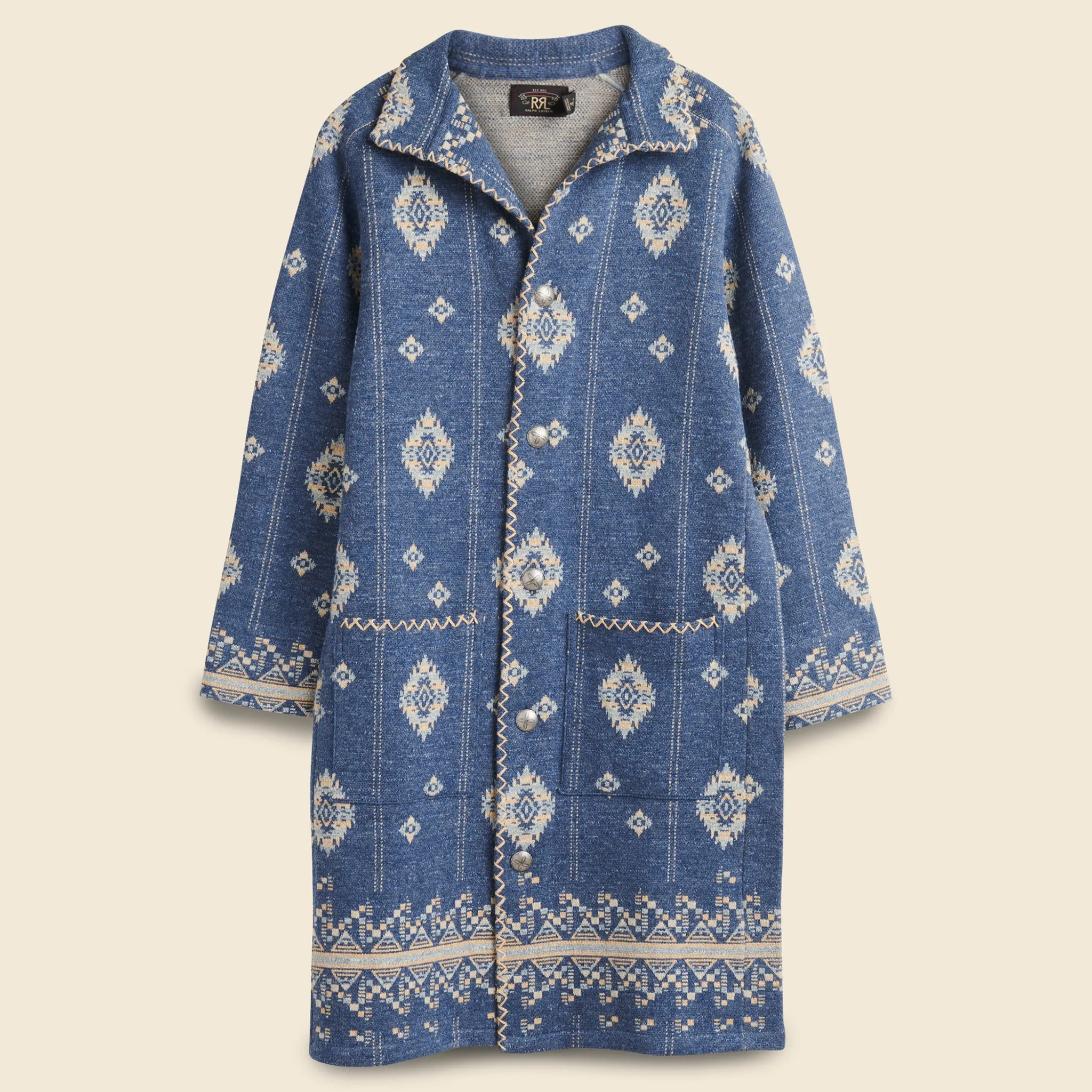 Long Sweater Jacket - Blue Multi