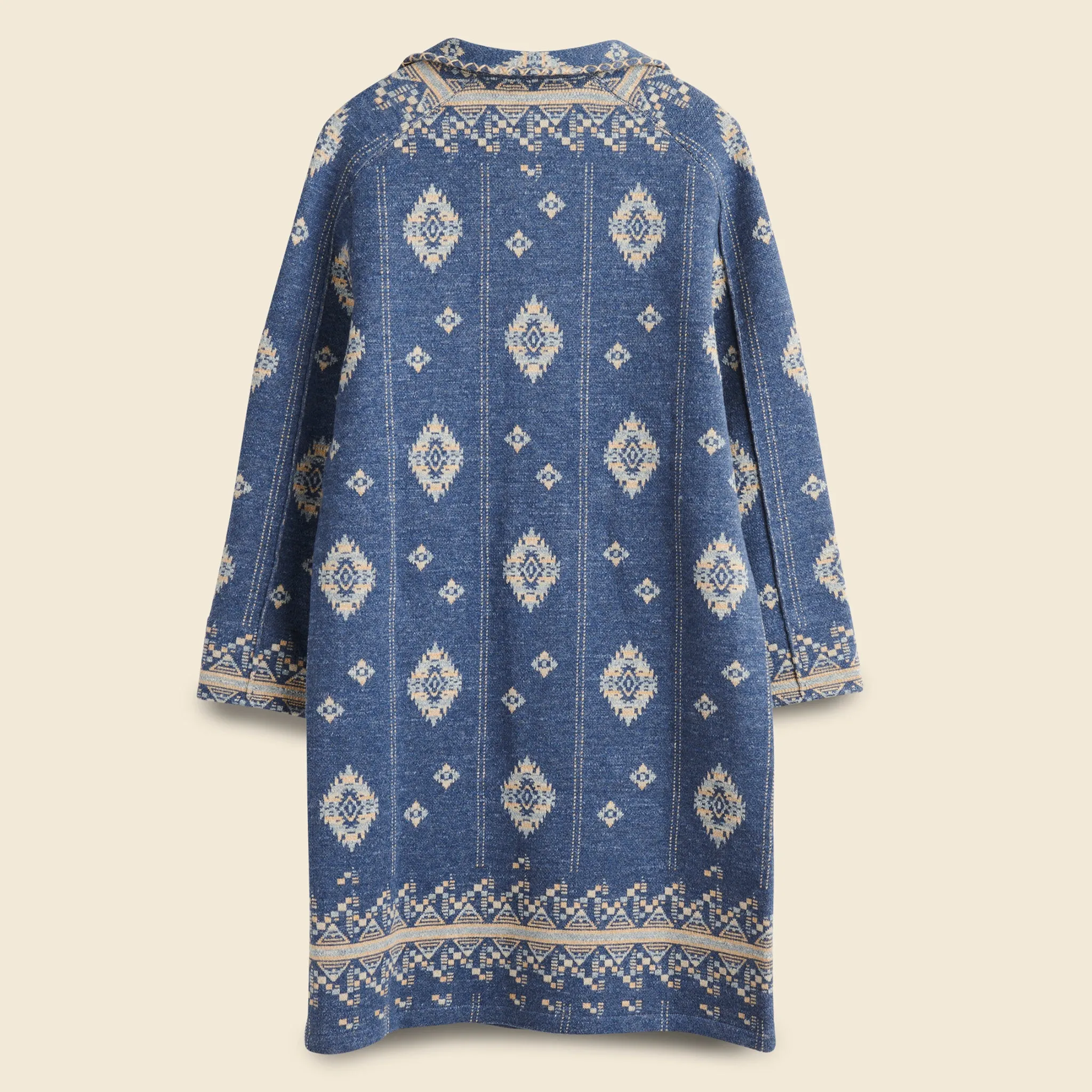 Long Sweater Jacket - Blue Multi