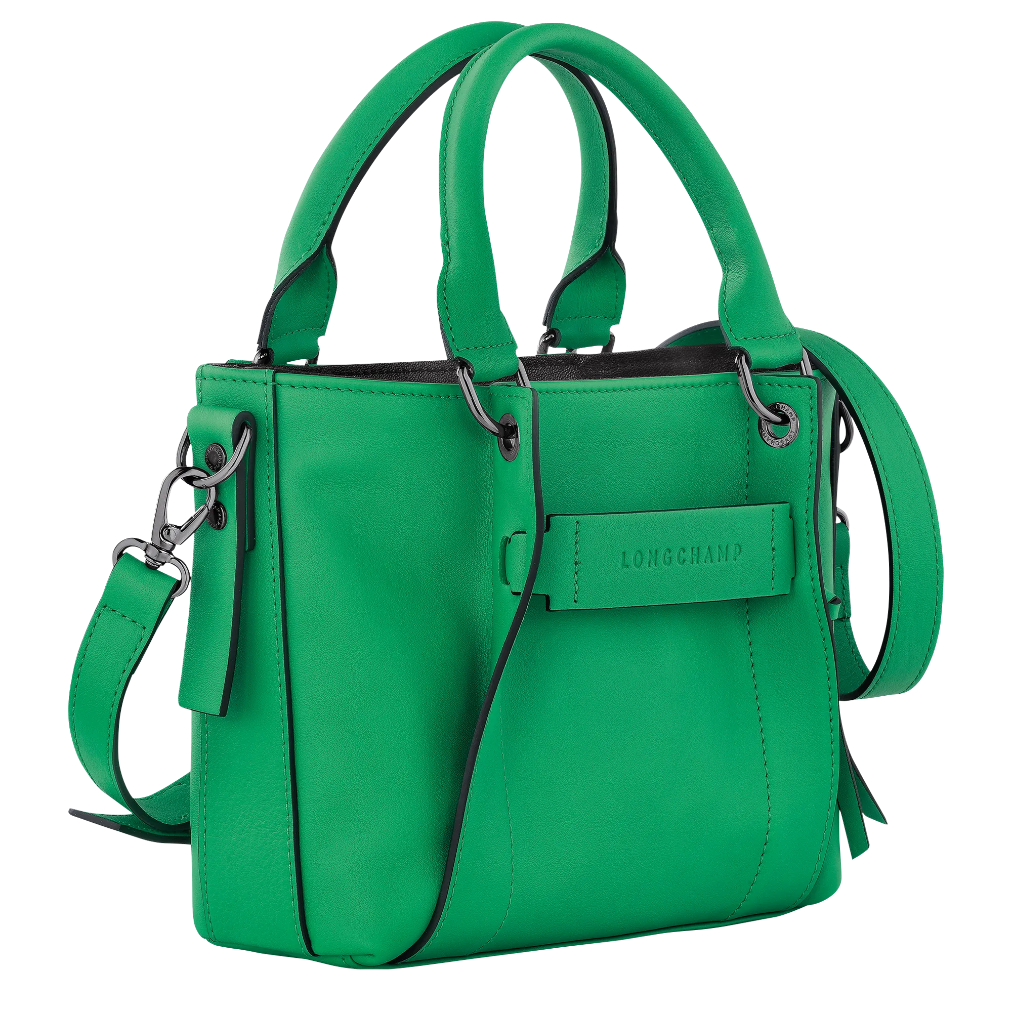 Longchamp 3D S Handbag Green - Leather