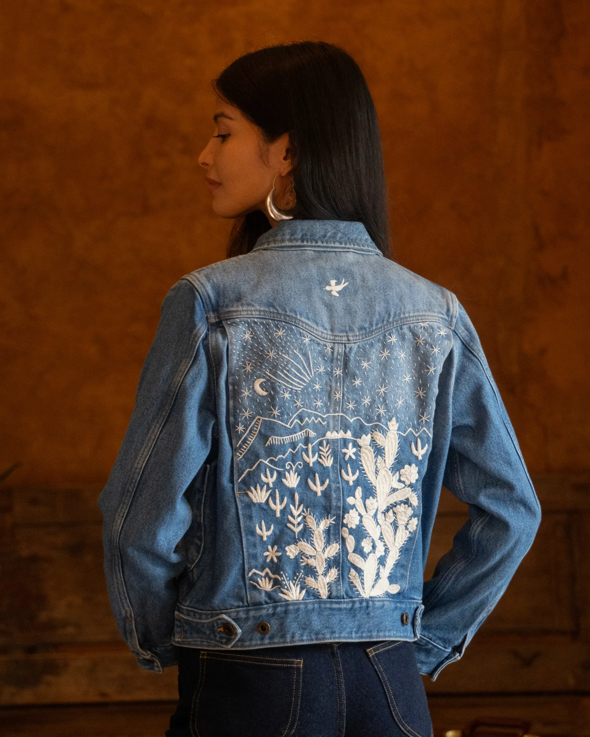 Mi Golondrina Denim Trucker Jacket