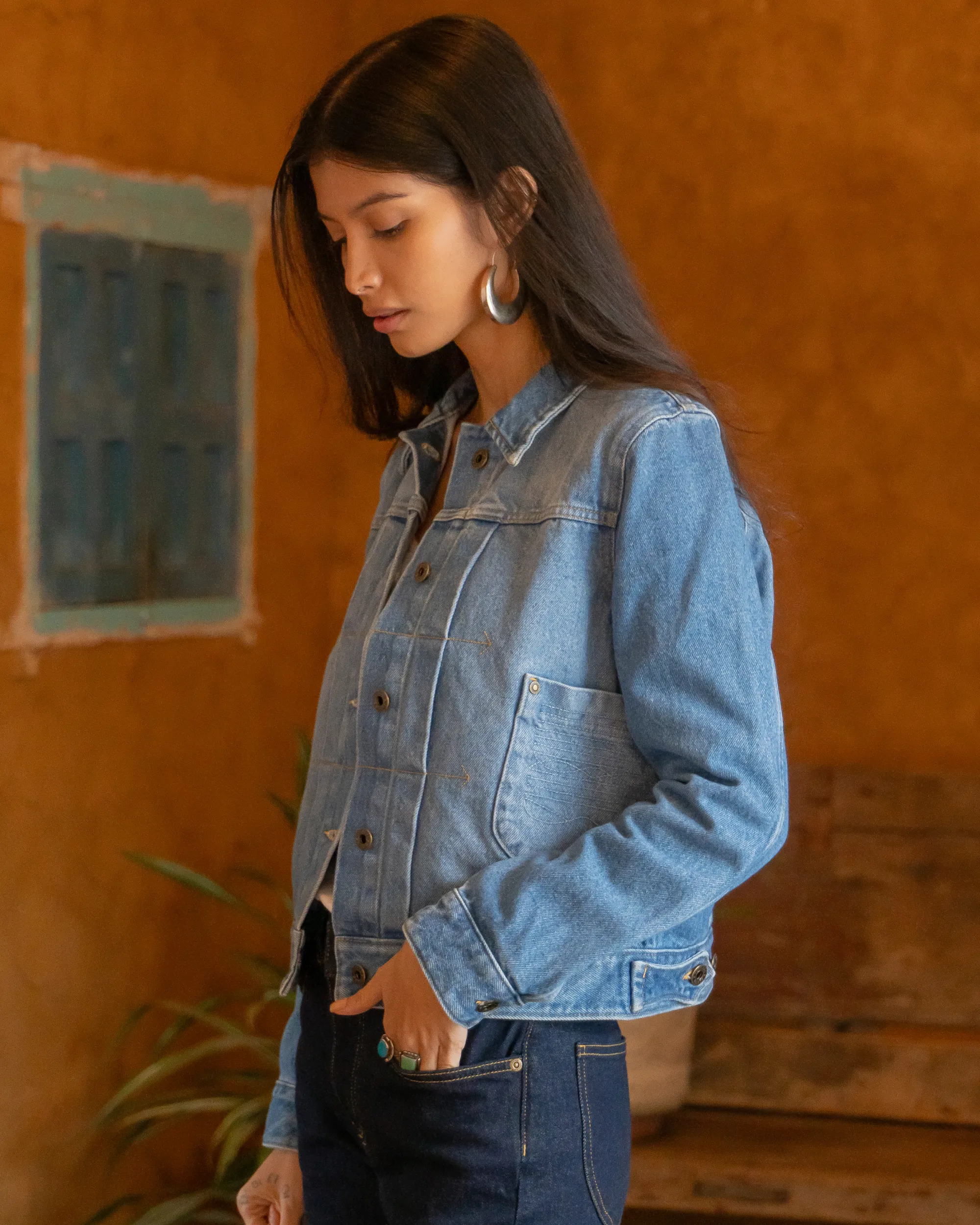 Mi Golondrina Denim Trucker Jacket