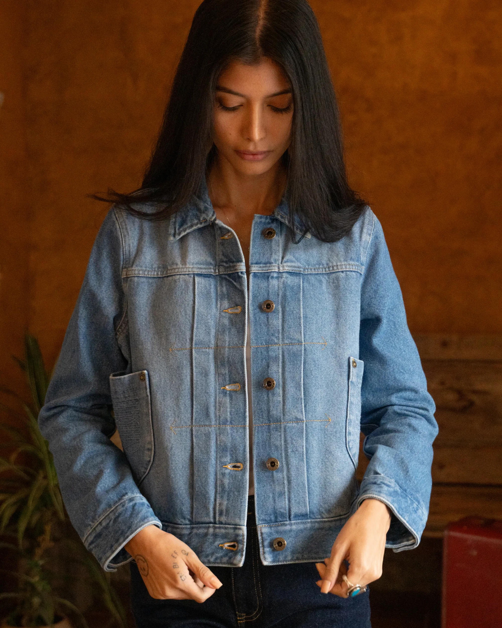 Mi Golondrina Denim Trucker Jacket