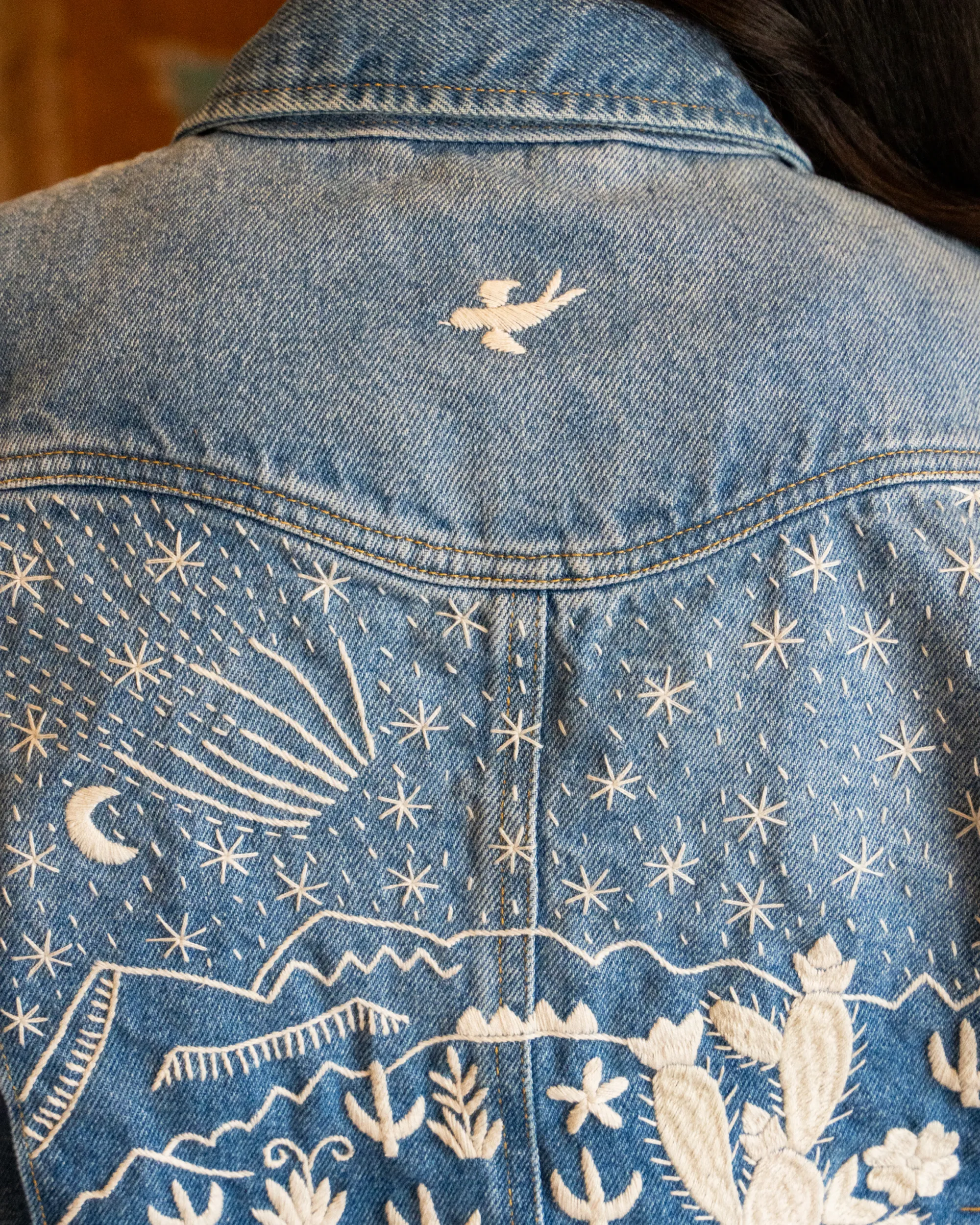 Mi Golondrina Denim Trucker Jacket