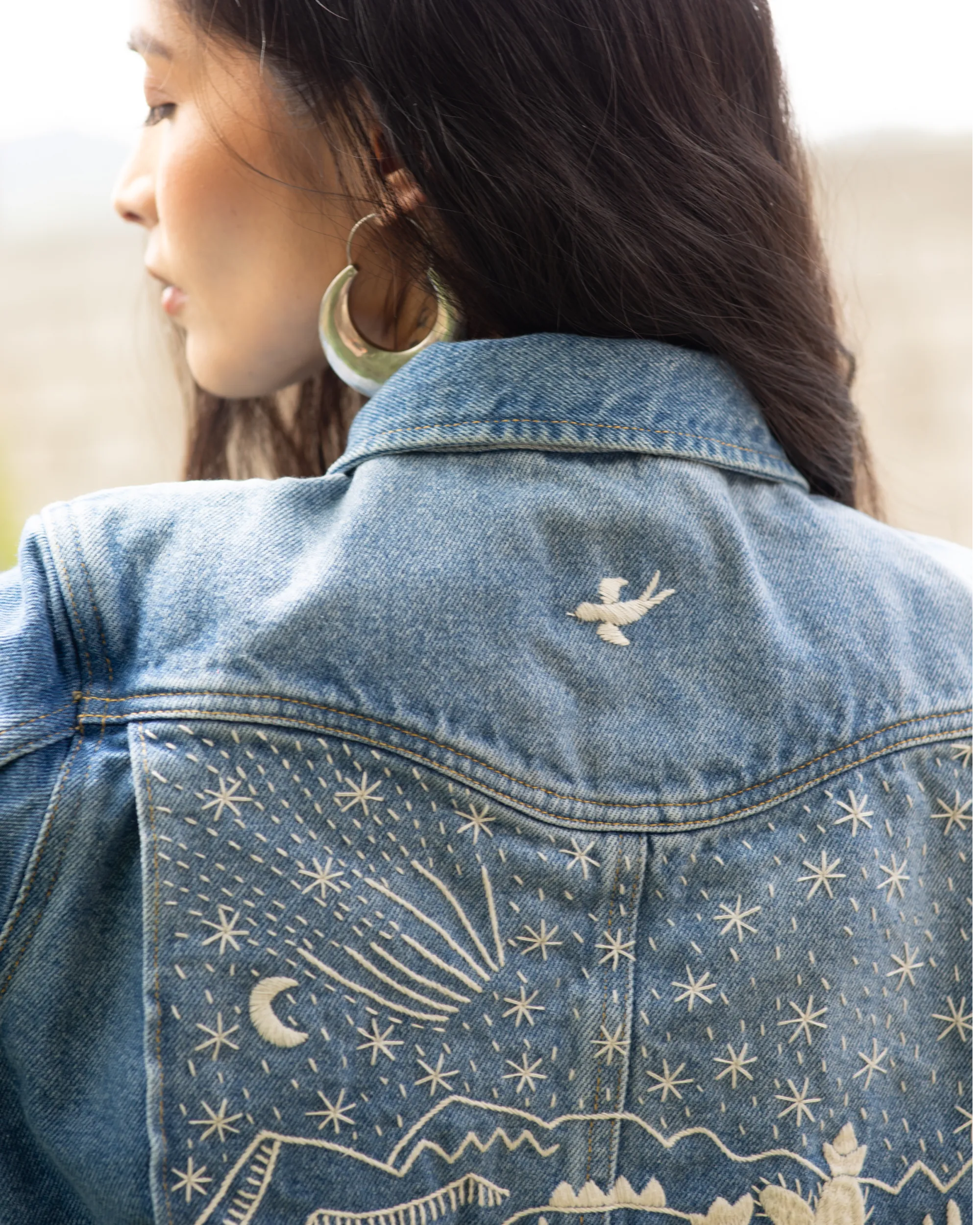 Mi Golondrina Denim Trucker Jacket