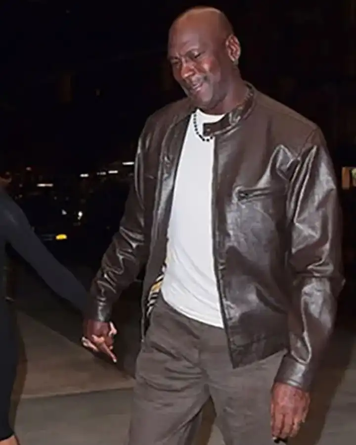 Michael Jordan Brown Leather Jacket - William Jacket