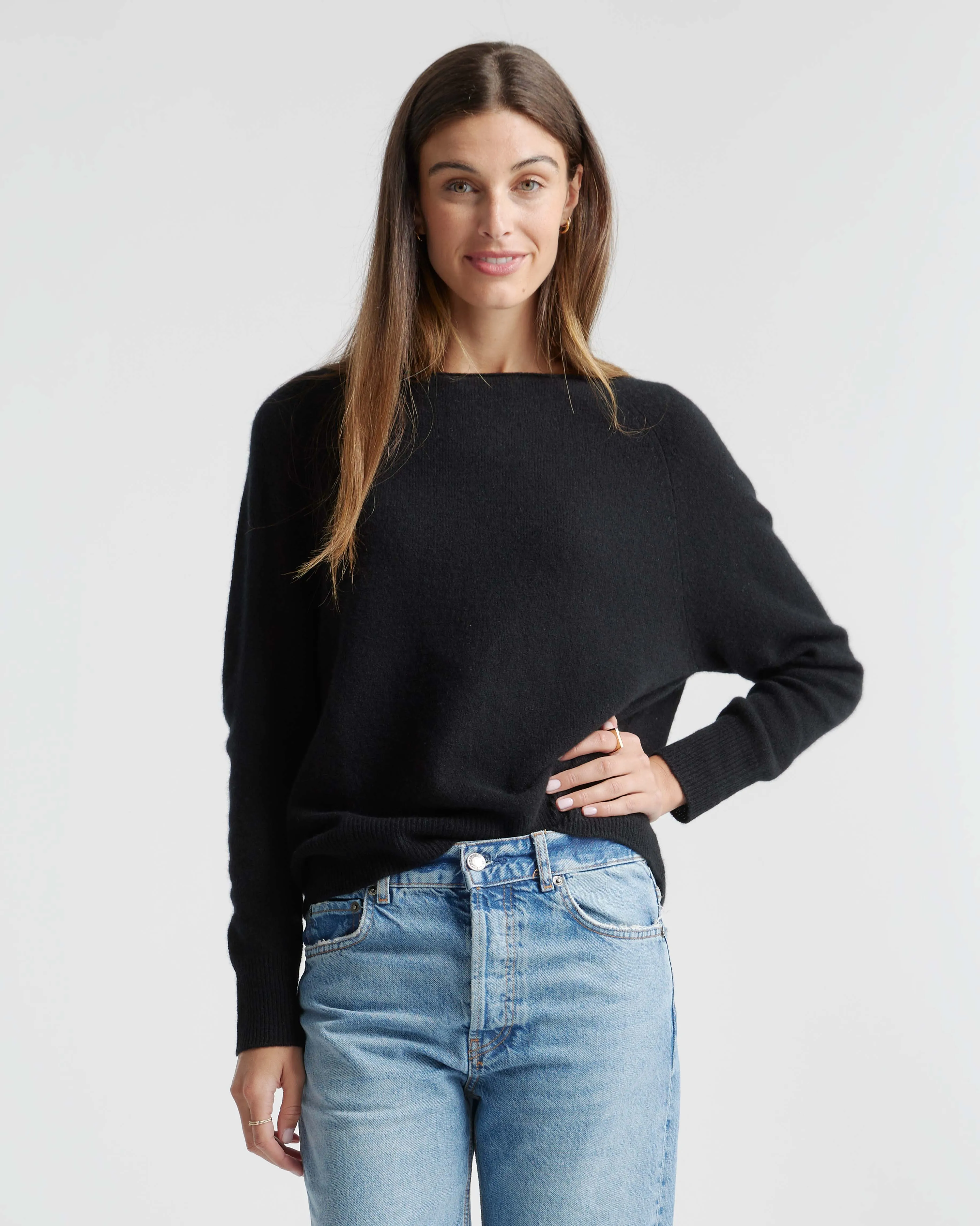 Mongolian Cashmere Boatneck Sweater