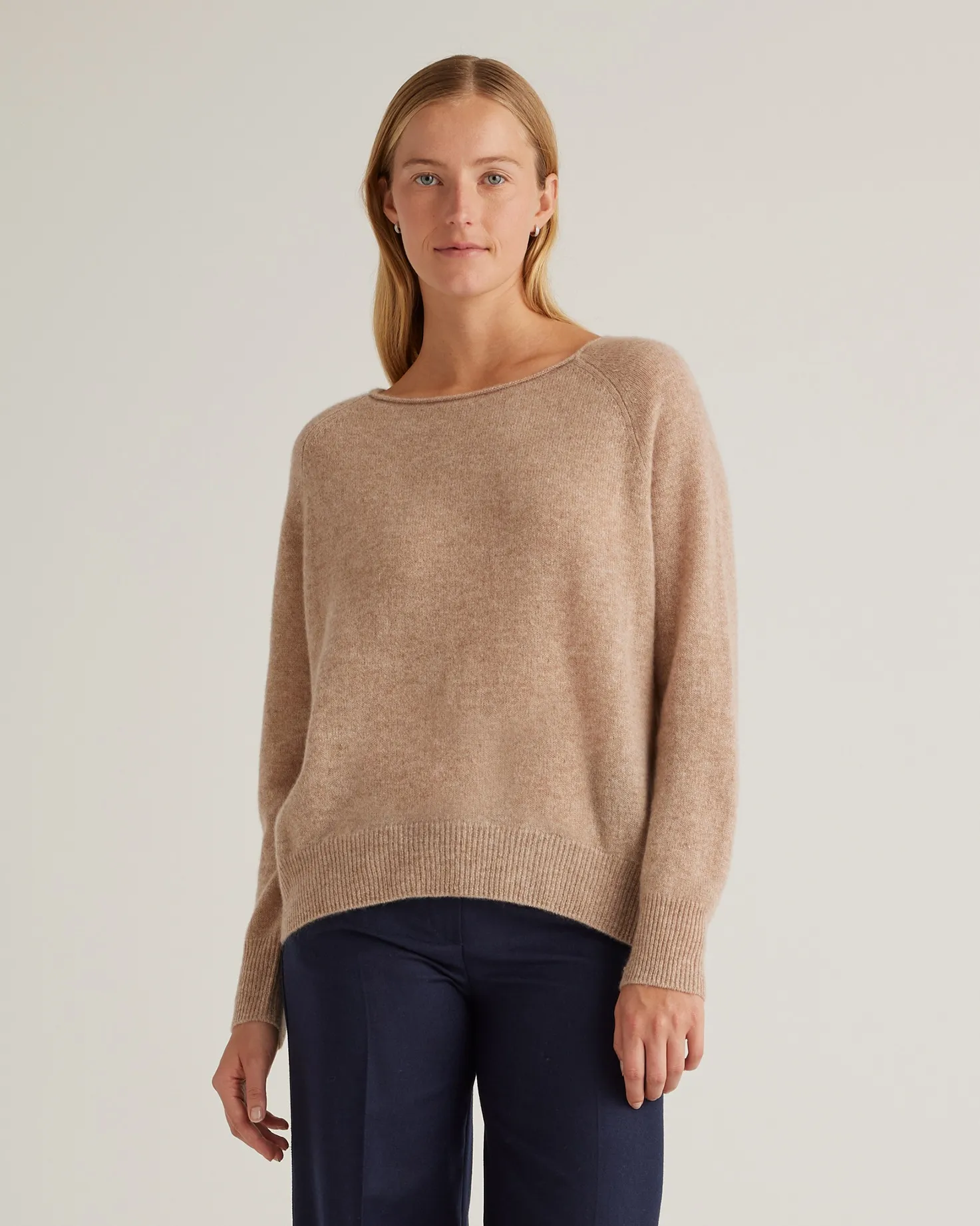 Mongolian Cashmere Boatneck Sweater