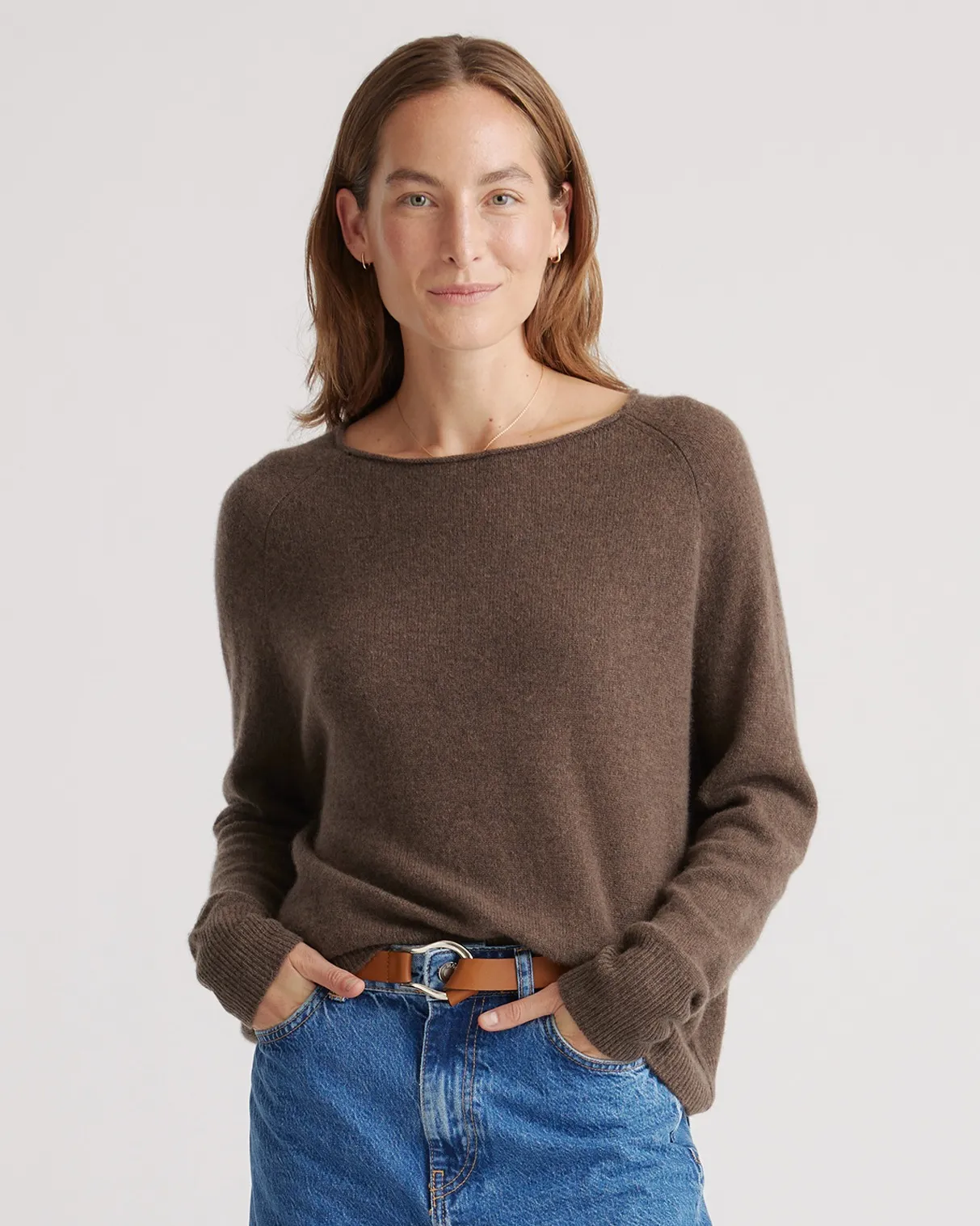 Mongolian Cashmere Boatneck Sweater