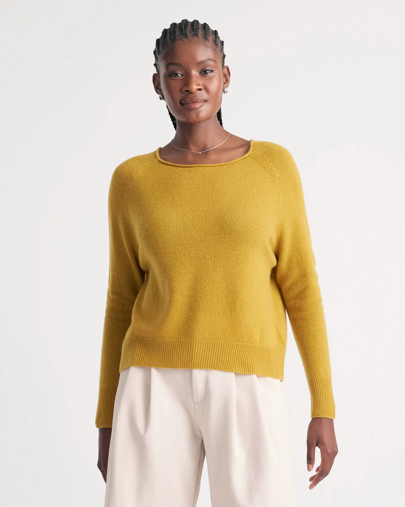 Mongolian Cashmere Boatneck Sweater