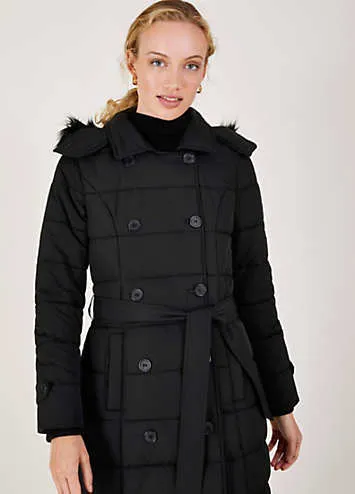 Monsoon Roxy Padded Belted Coat | Kaleidoscope