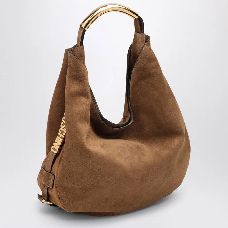 MOSCHINO COUTURE Slouchy Suede Shoulder Handbag