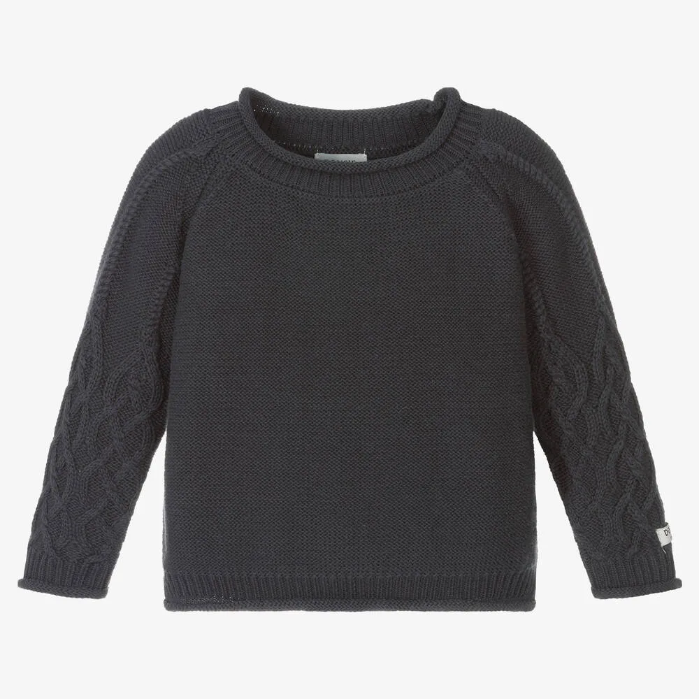 Navy Blue Knitted Sweater