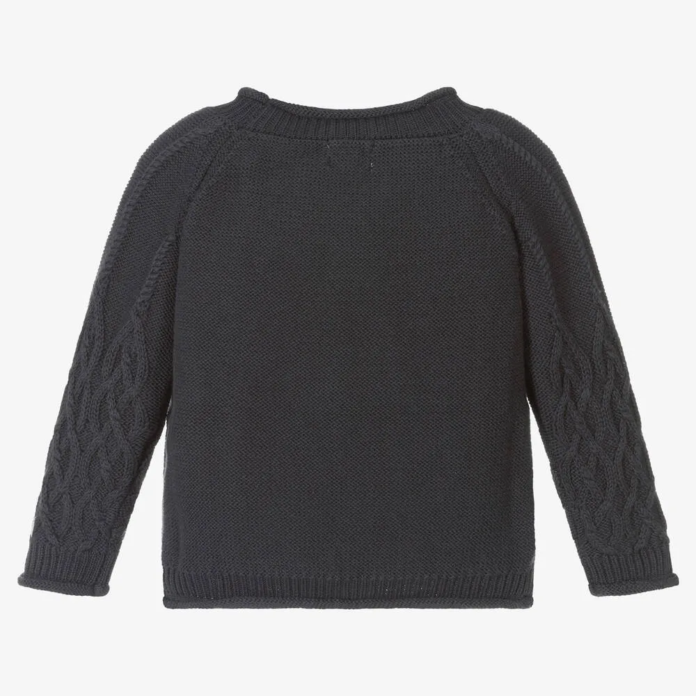 Navy Blue Knitted Sweater