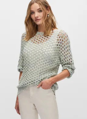 Open Weave Knit Sweater